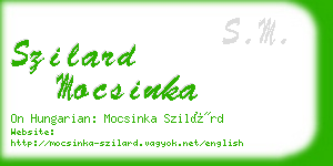 szilard mocsinka business card